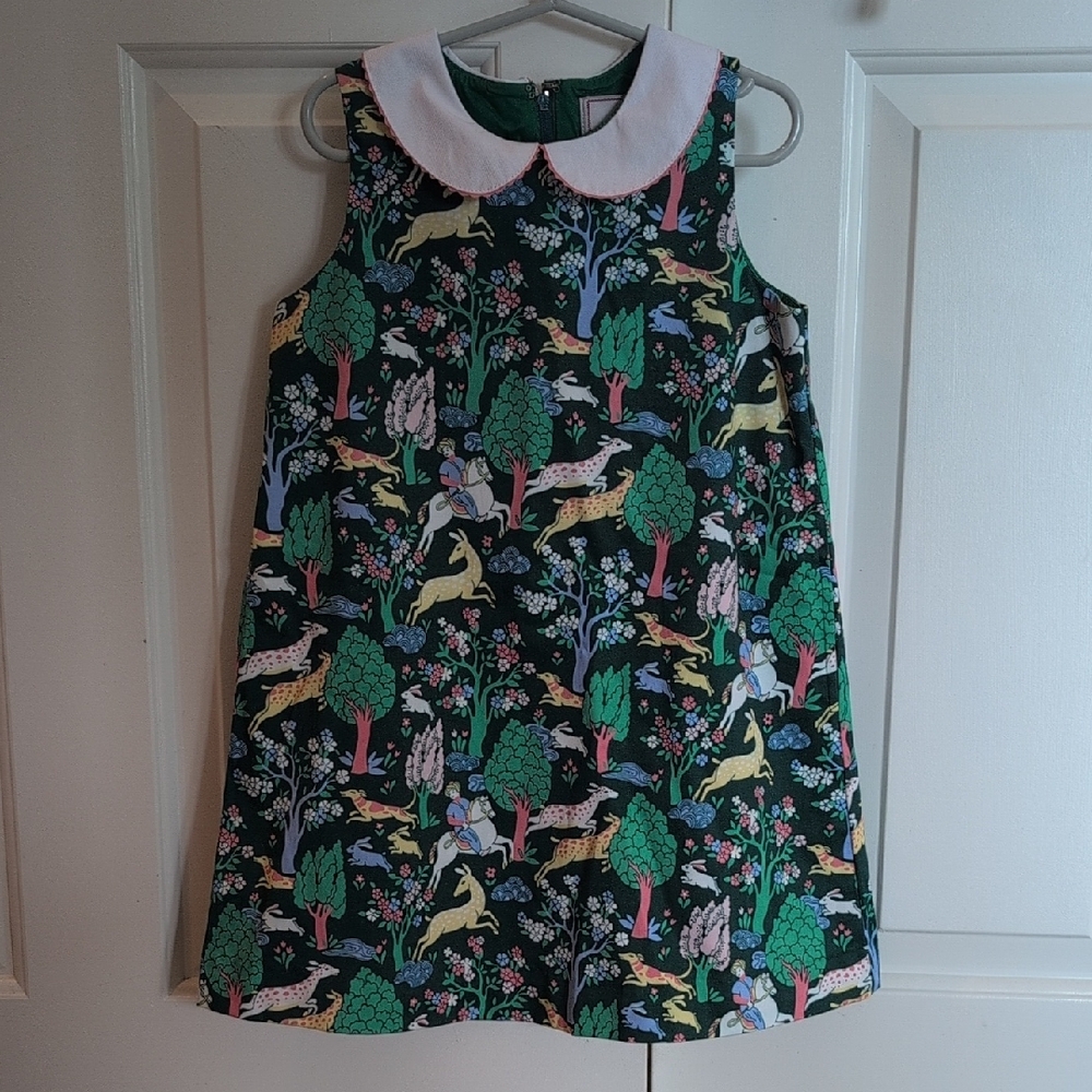 Classic Prep Green and Pink Kids Formal Dress